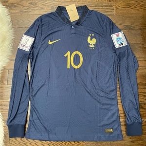 Nike Men's Navy and Gold Soccer Jersey